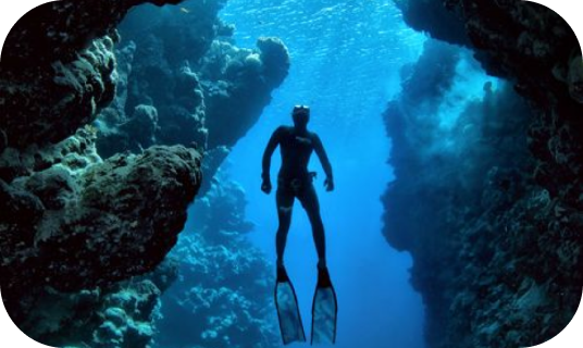 sub escursione nelle grotte sottomarine