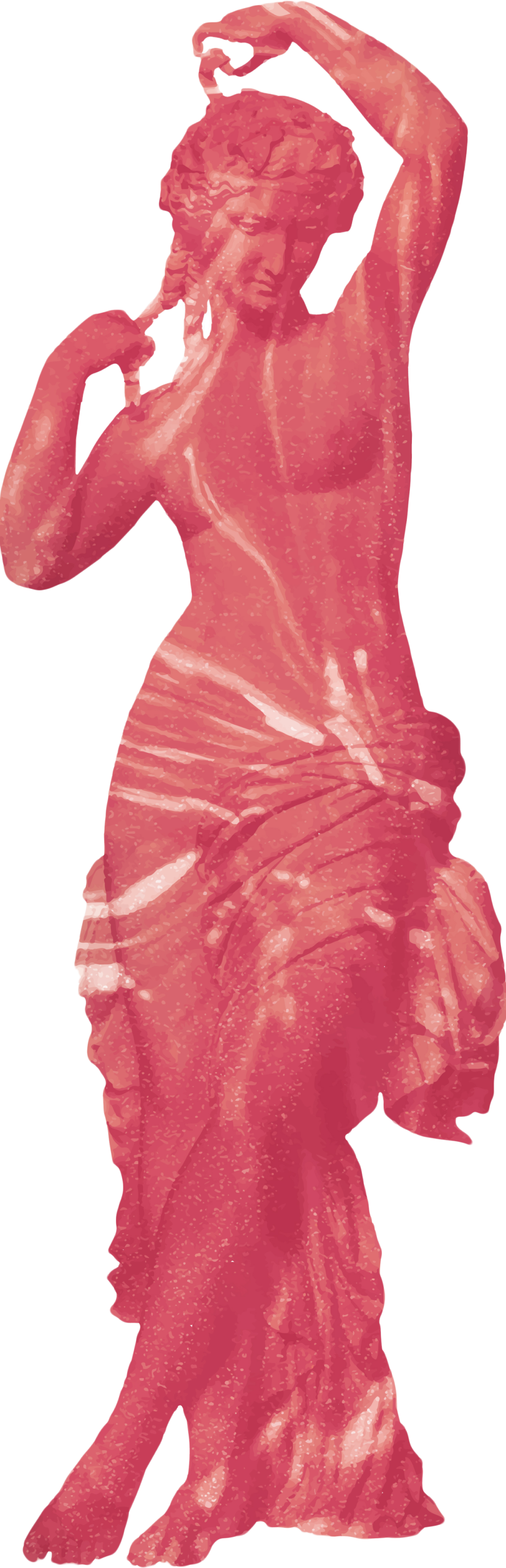 statua della dea Atena fucsia