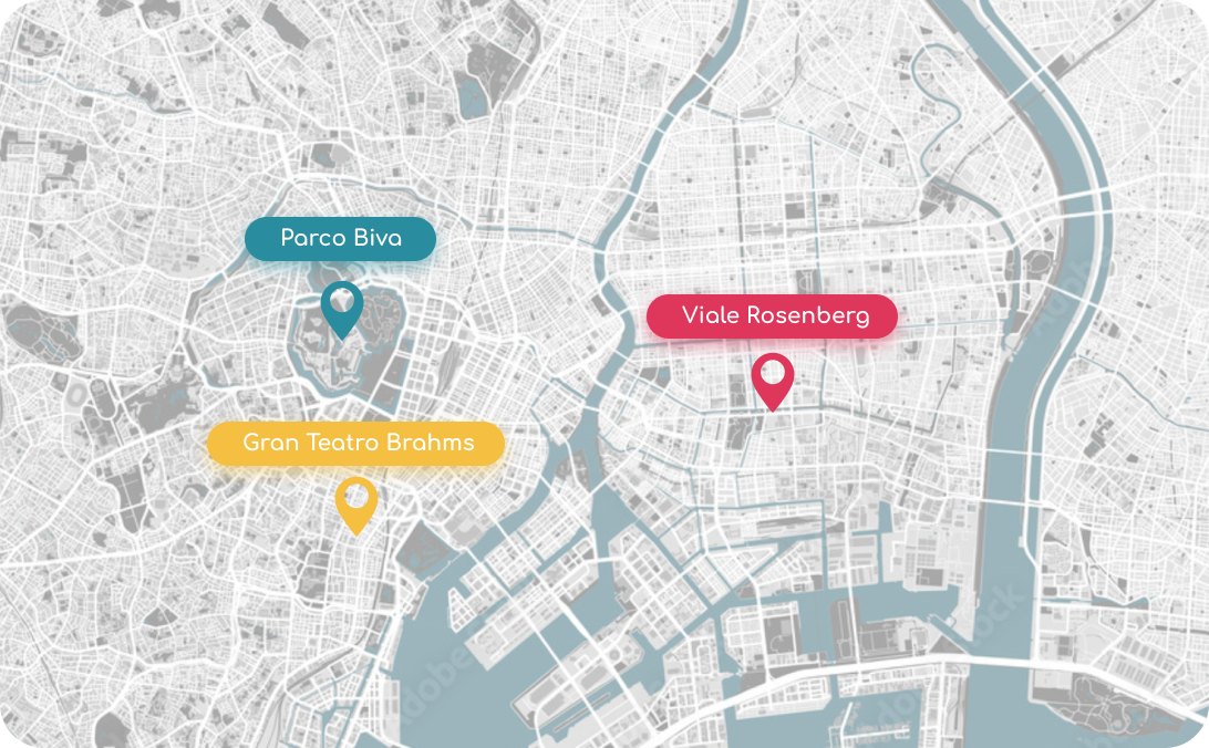 Mappa per localizzare gli eventi musicali