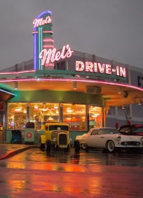 Esterno del cinema drive in
