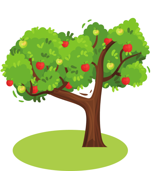 Albero di mele decorativo