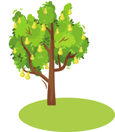 Albero di pere decorativo