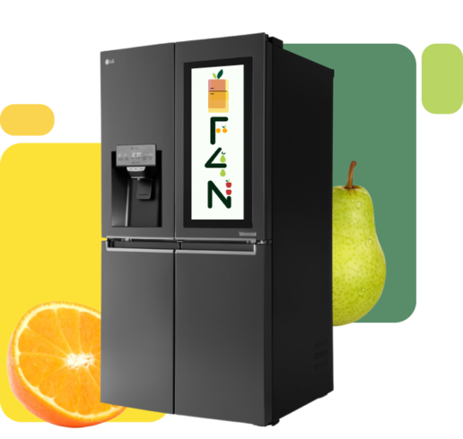 Frigorifero Smart contenente il logo di Fridge for Nature
