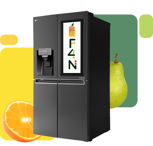 Frigorifero Smart contenente il logo di Fridge for Nature